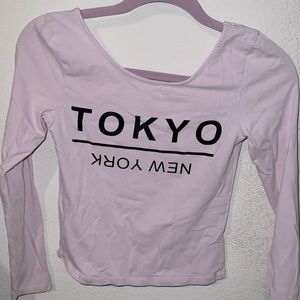 Pink Tokyo New York Long Sleeve Top